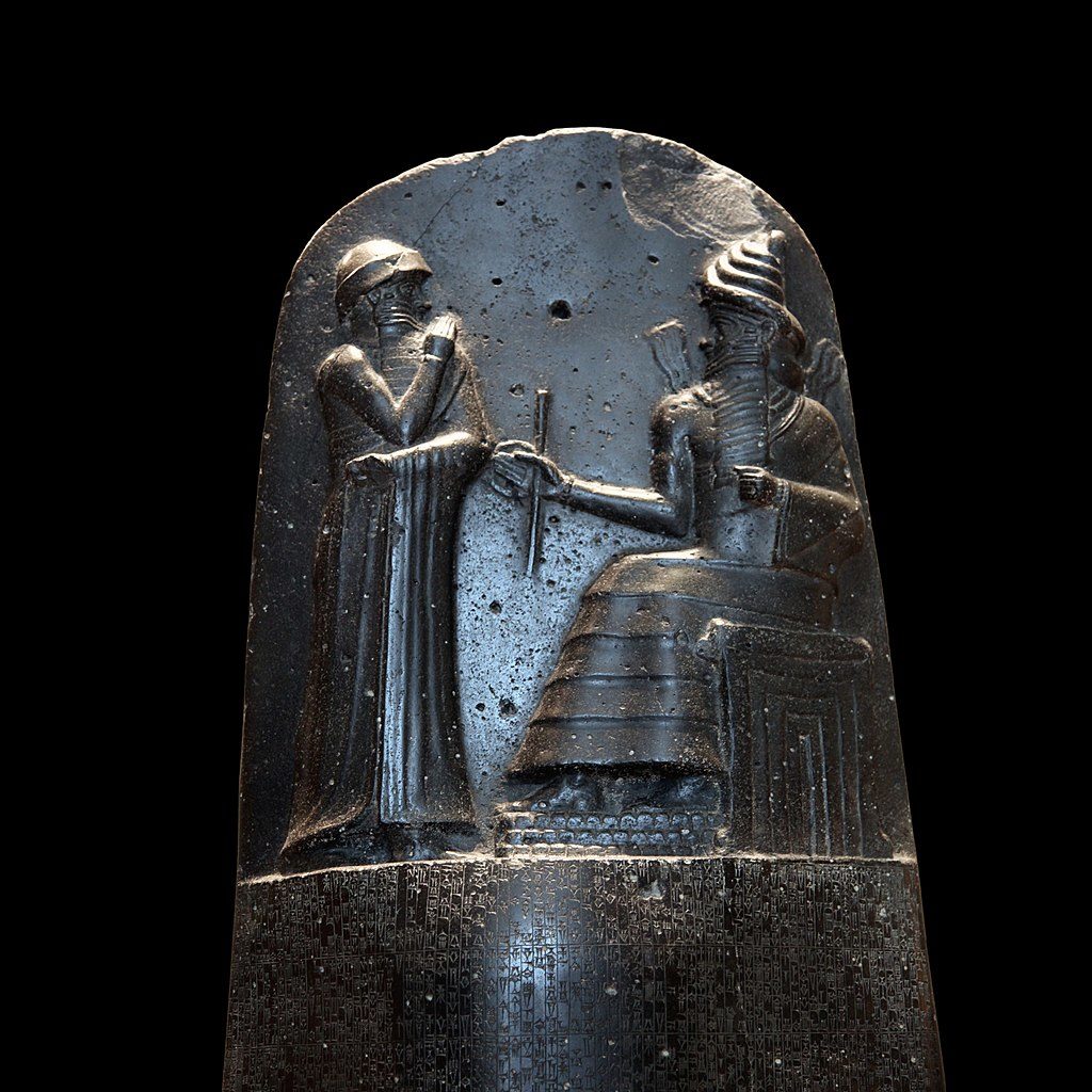 Stele mit dem Codex Hammurabi im Louvre