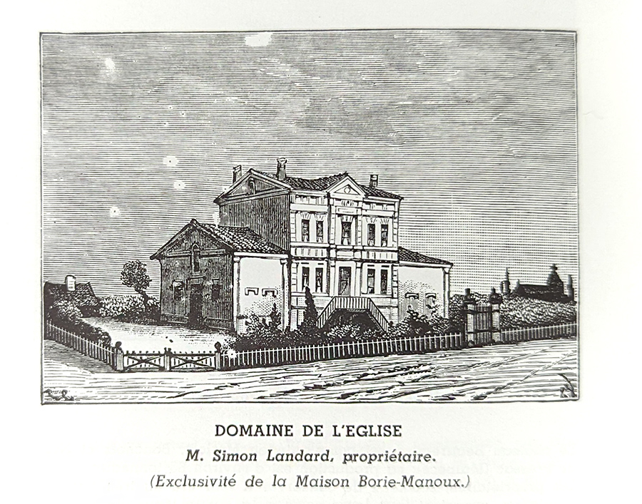 Ein Kupferstich von Domaine de L'Eglise